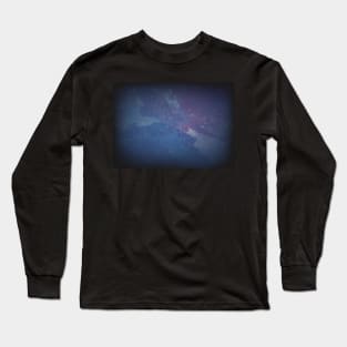 Digital Watercolor Milky Way Facemask Long Sleeve T-Shirt